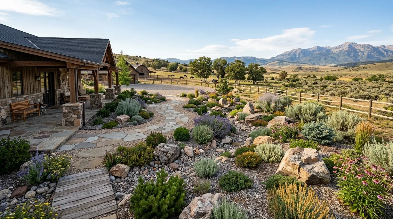 Low Planting That Keeps the Home Open